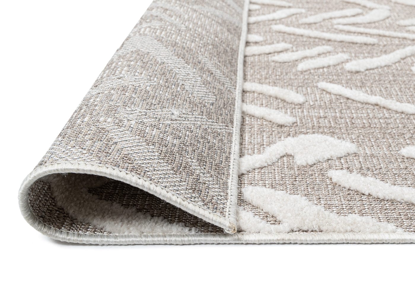 Bailey Beige and Ivory Modern Indoor Outdoor Rug