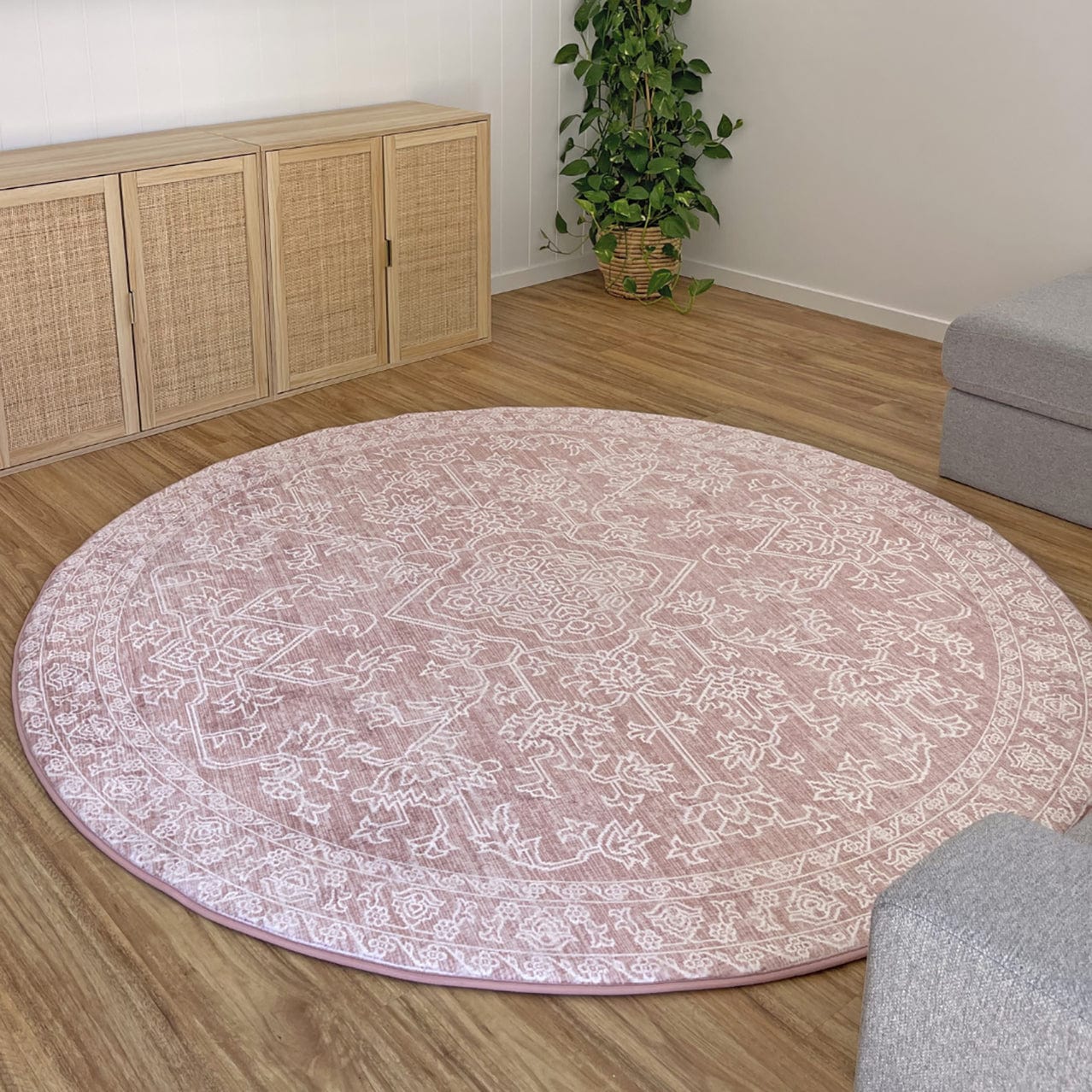 Bari Pink Plush Rollie Pollie Round Playmat