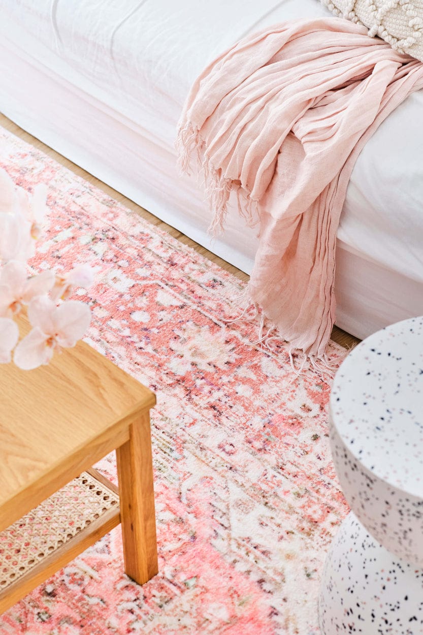 Beatrice Peach Transitional Washable Rug