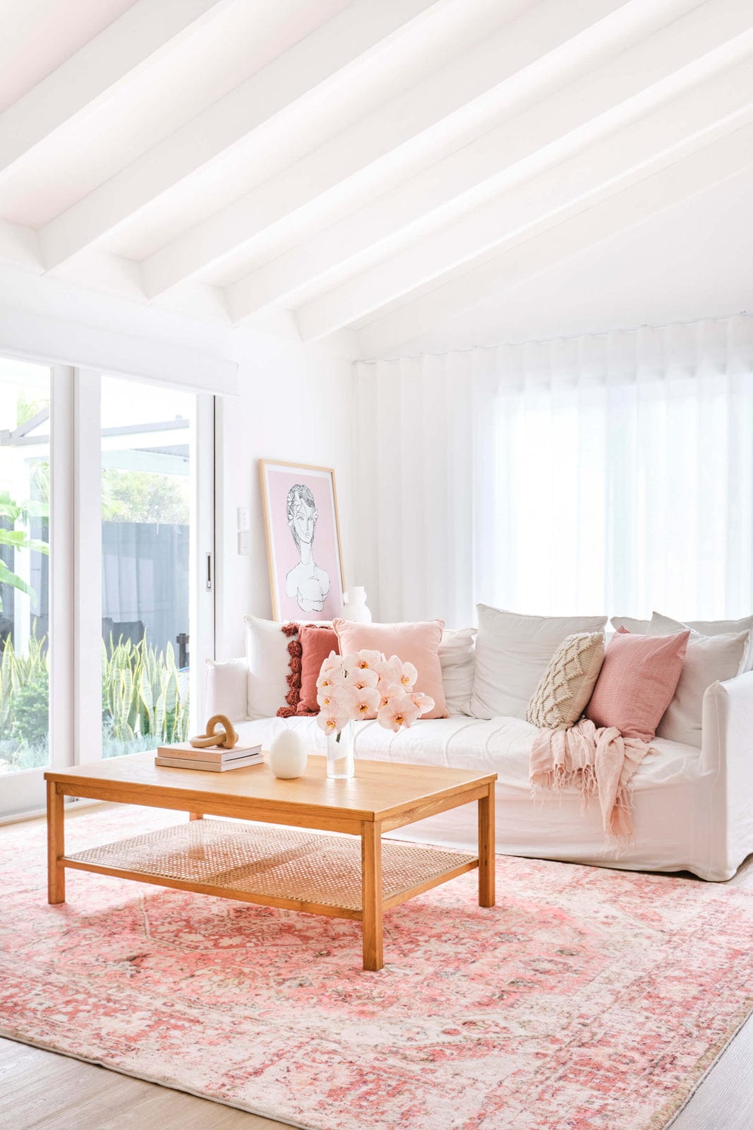 Beatrice Peach Transitional Washable Rug