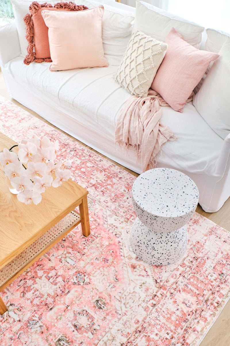 Beatrice Peach Transitional Washable Rug