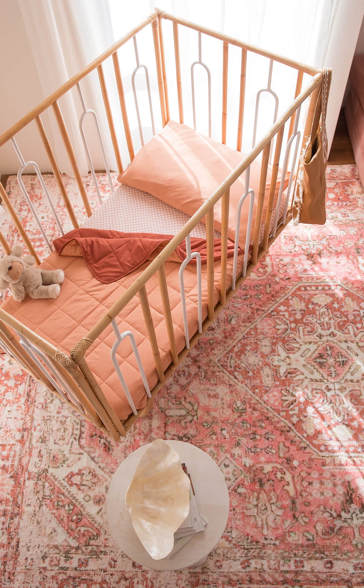 Beatrice Peach Transitional Washable Rug