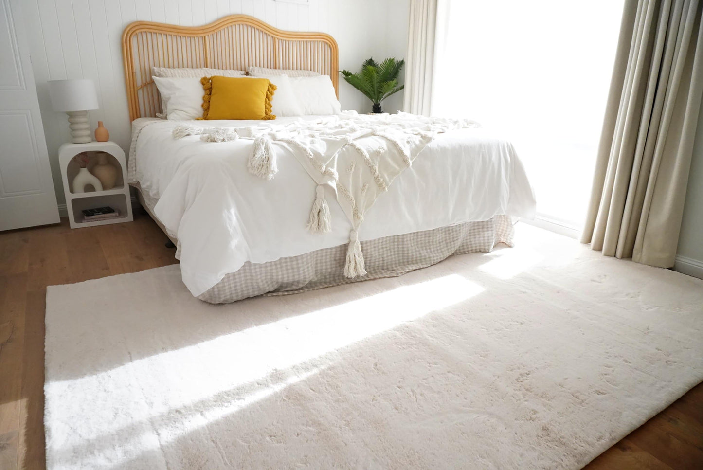 Becca Cream Shag Rug