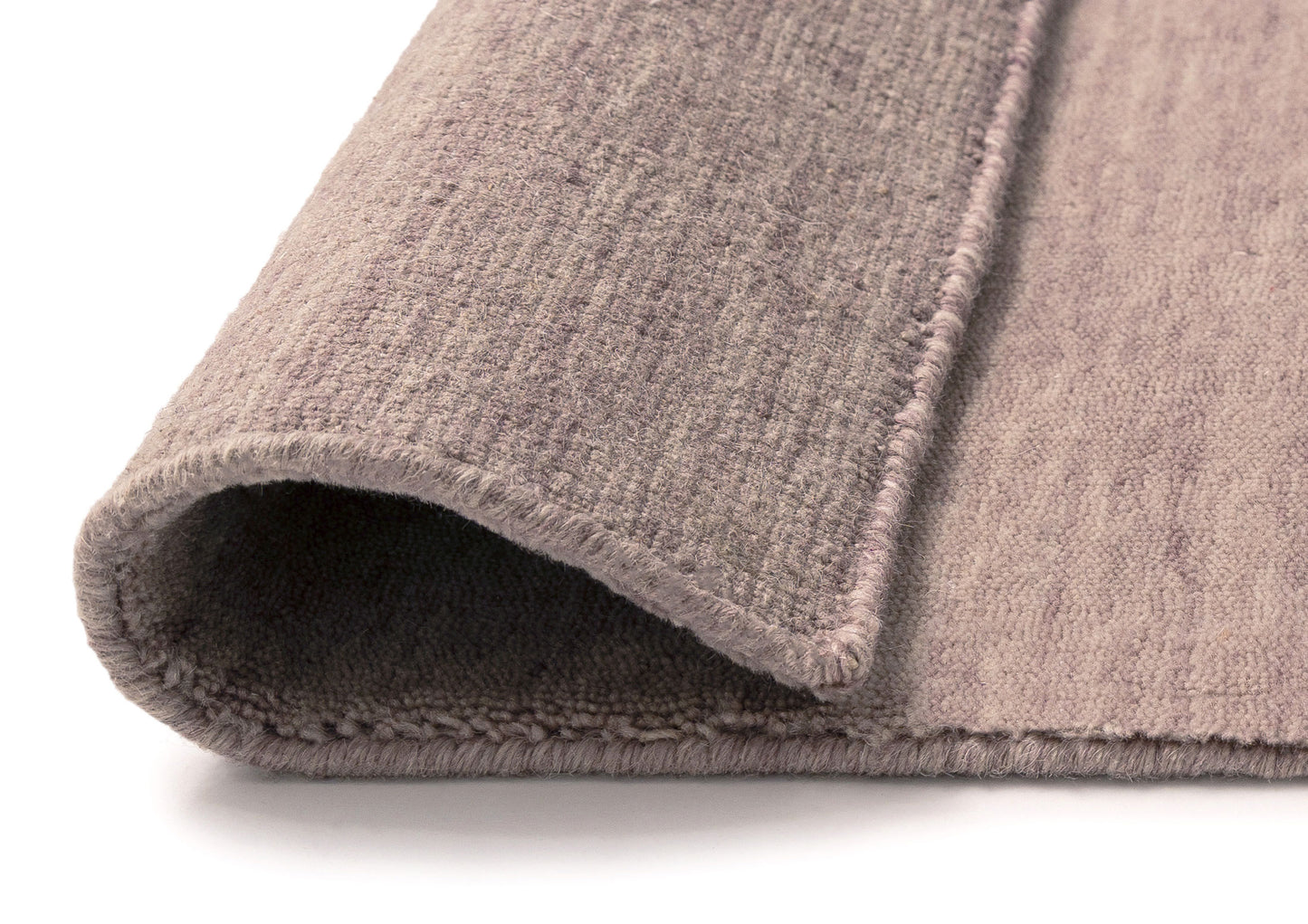Bertila Purple Solid Pile Wool Rug