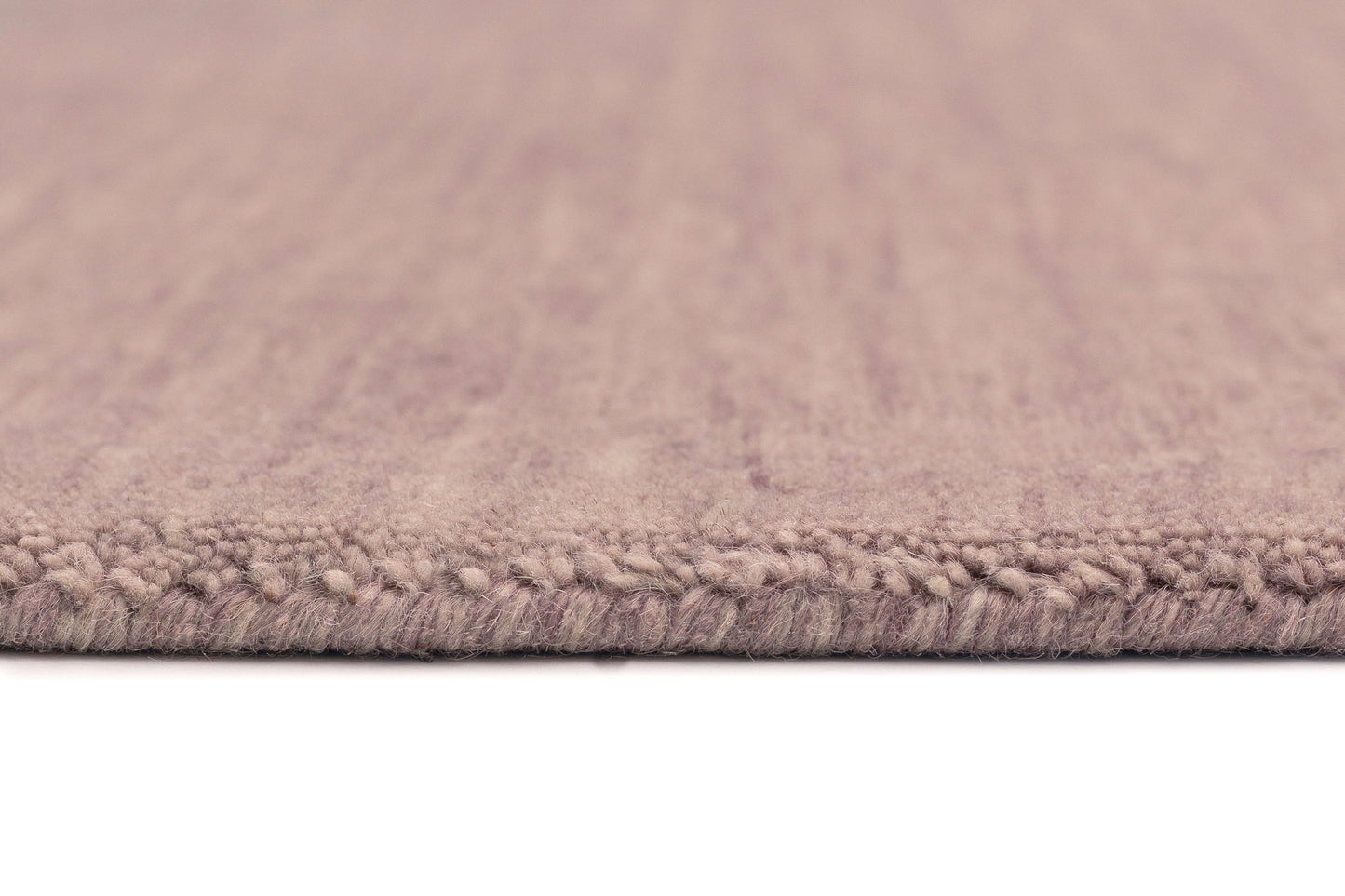 Bertila Purple Solid Pile Wool Rug