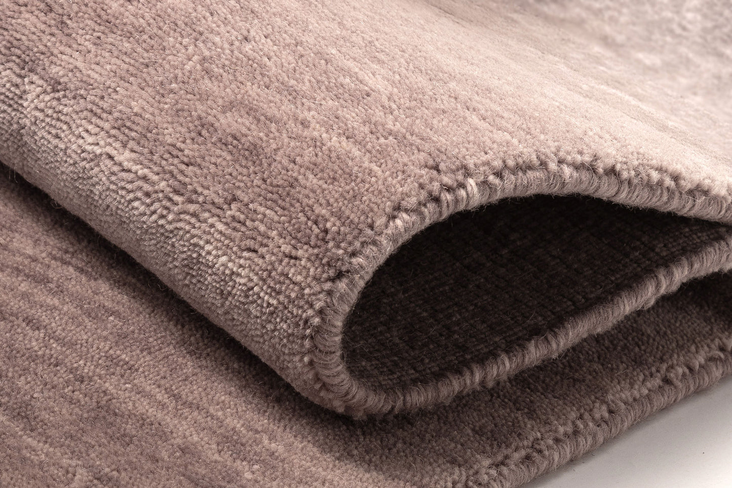Bertila Purple Solid Pile Wool Rug