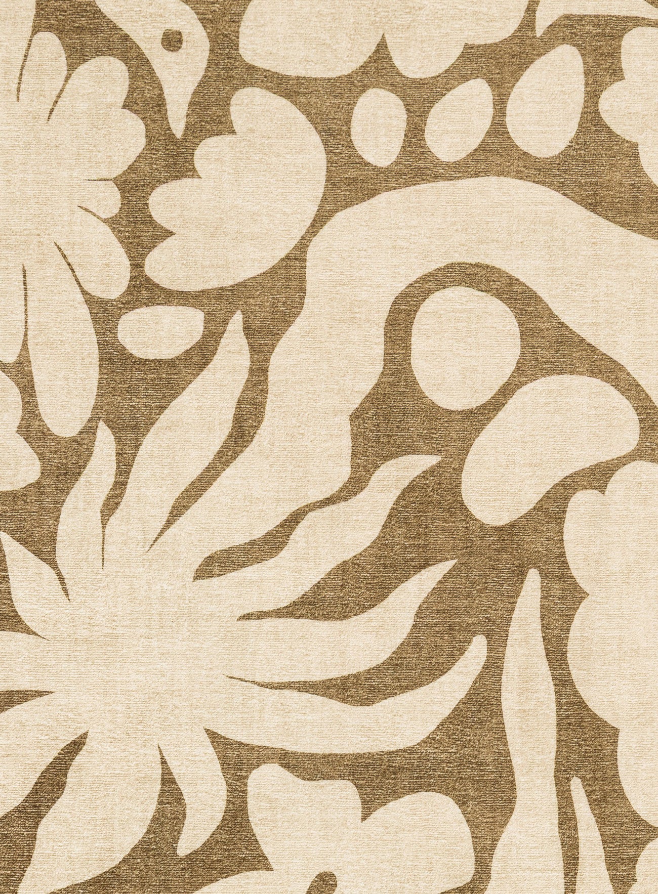 Bess Khaki and Brown Floral Rollie Pollie Round Playmat