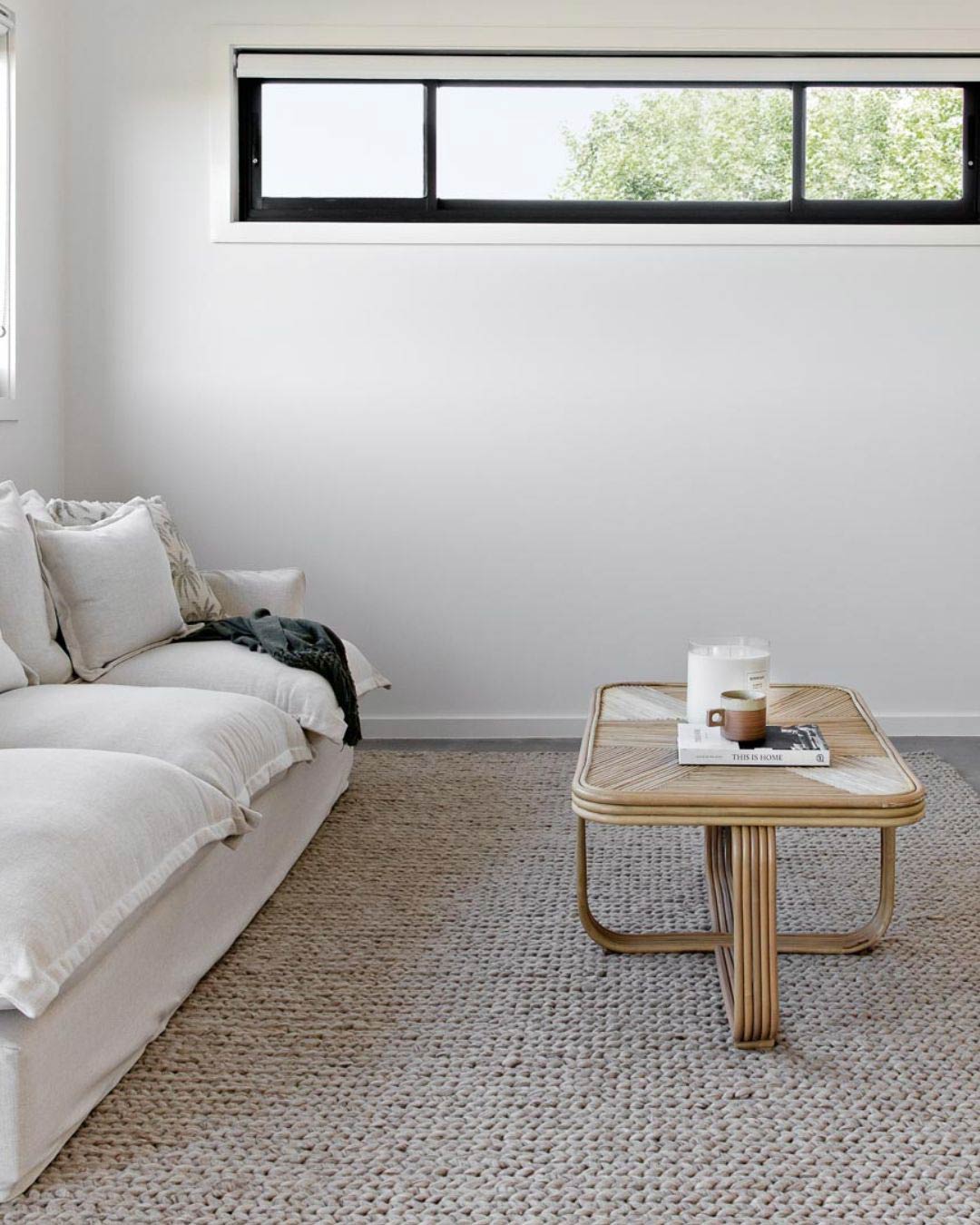 Bianca Natural Tan Braided Wool Rug