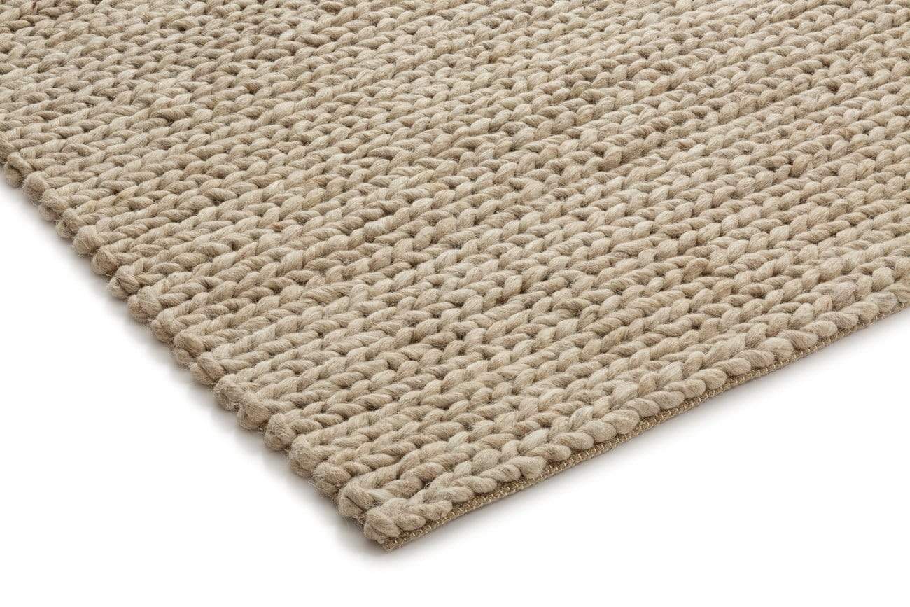 Bianca Natural Tan Braided Wool Rug
