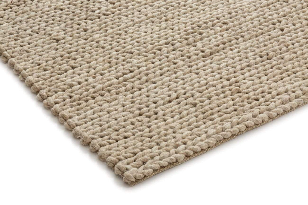 Bianca Natural Tan Braided Wool Rug