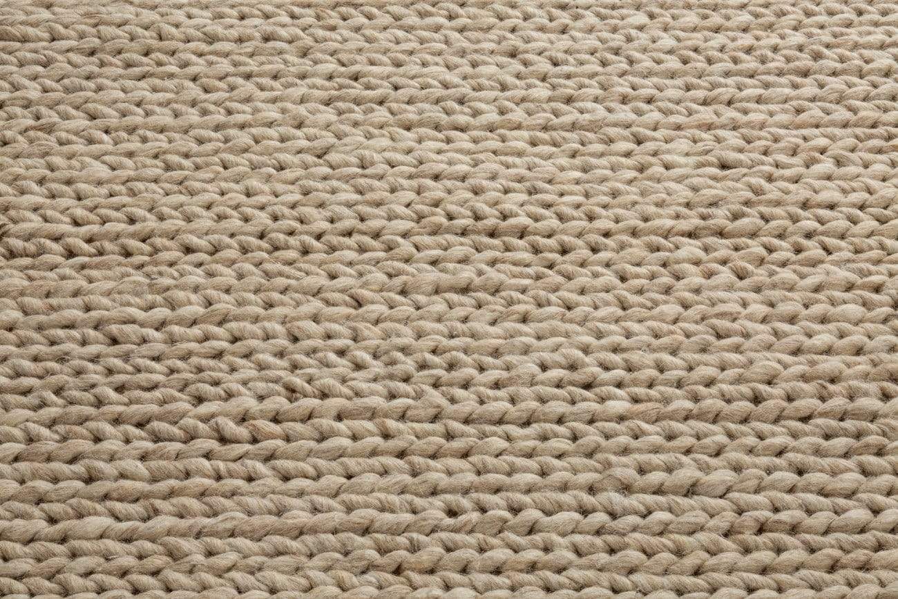 Bianca Natural Tan Braided Wool Rug