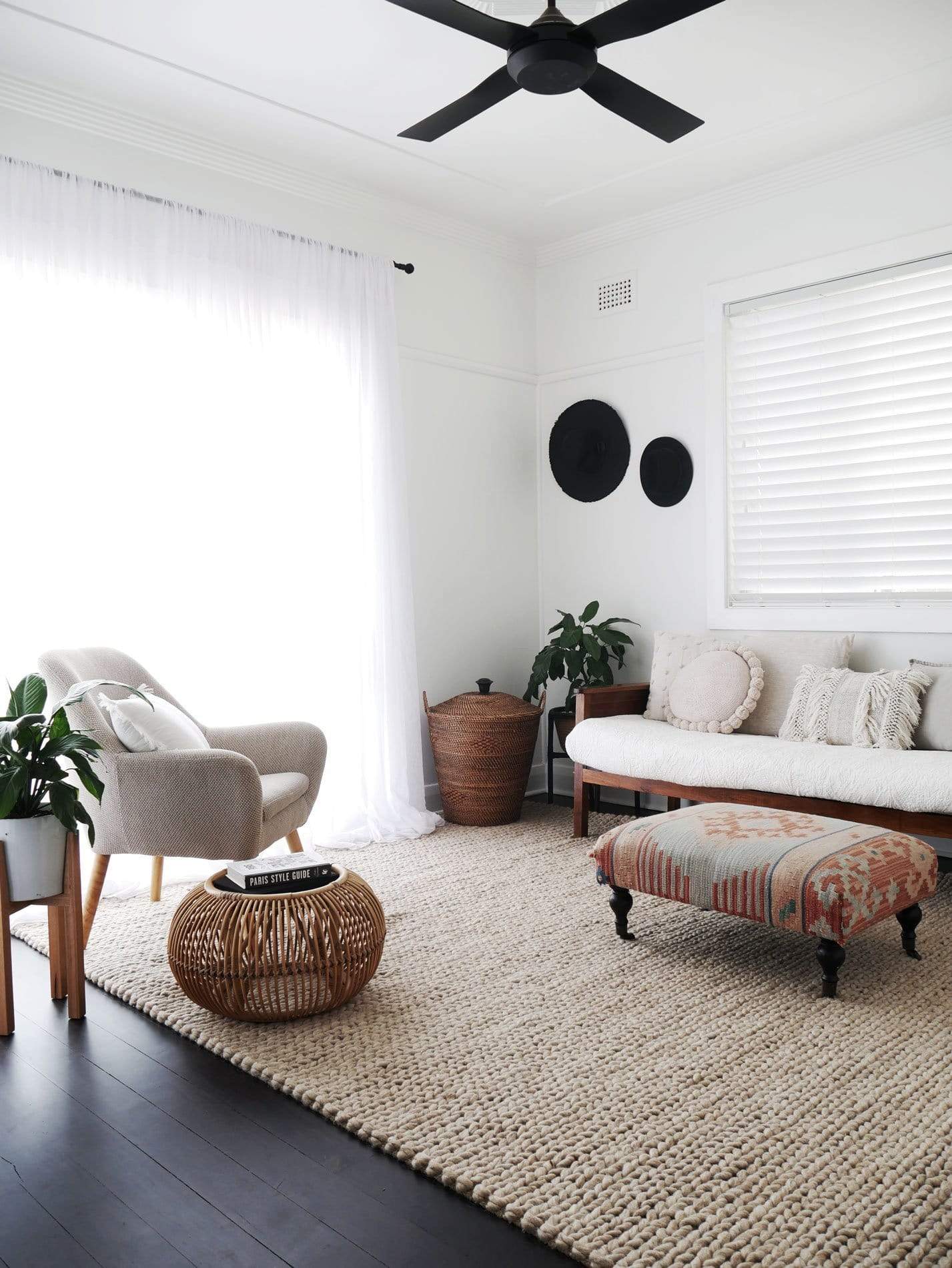 Bianca Natural Tan Braided Wool Rug