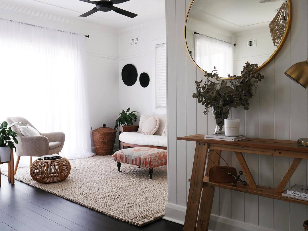 Bianca Natural Tan Braided Wool Rug