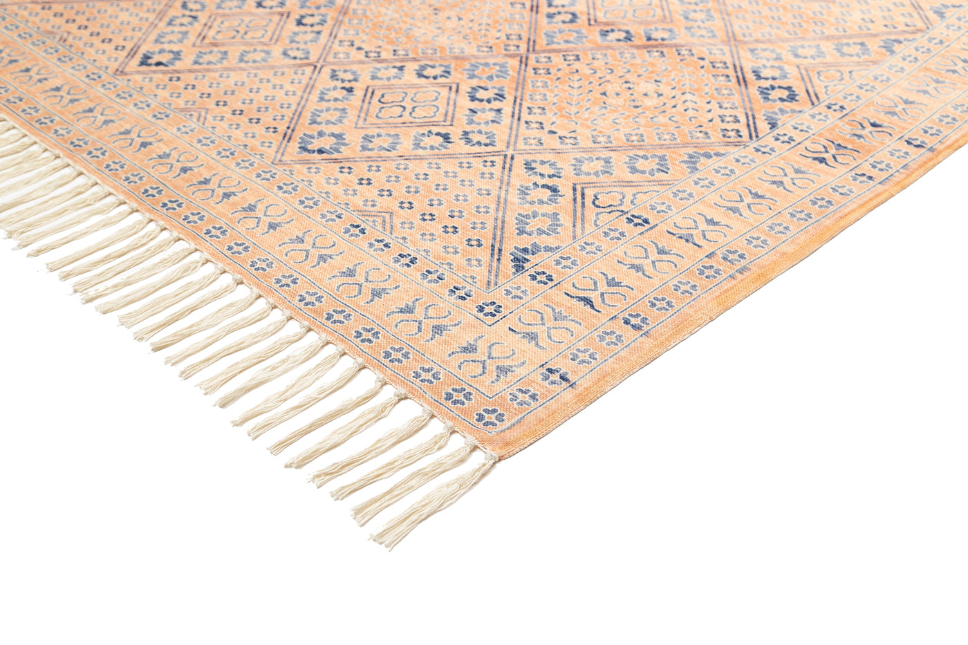 Bibi Blue and Orange Boho Picnic Rug
