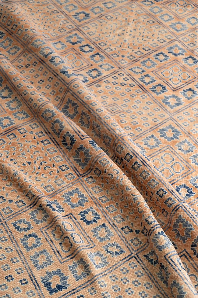 Bibi Blue and Orange Boho Picnic Rug
