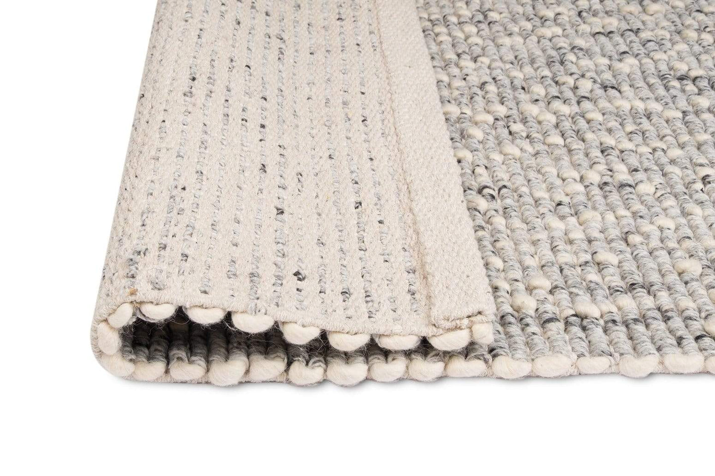 Bree Ivory and Grey Marble Wool Rug