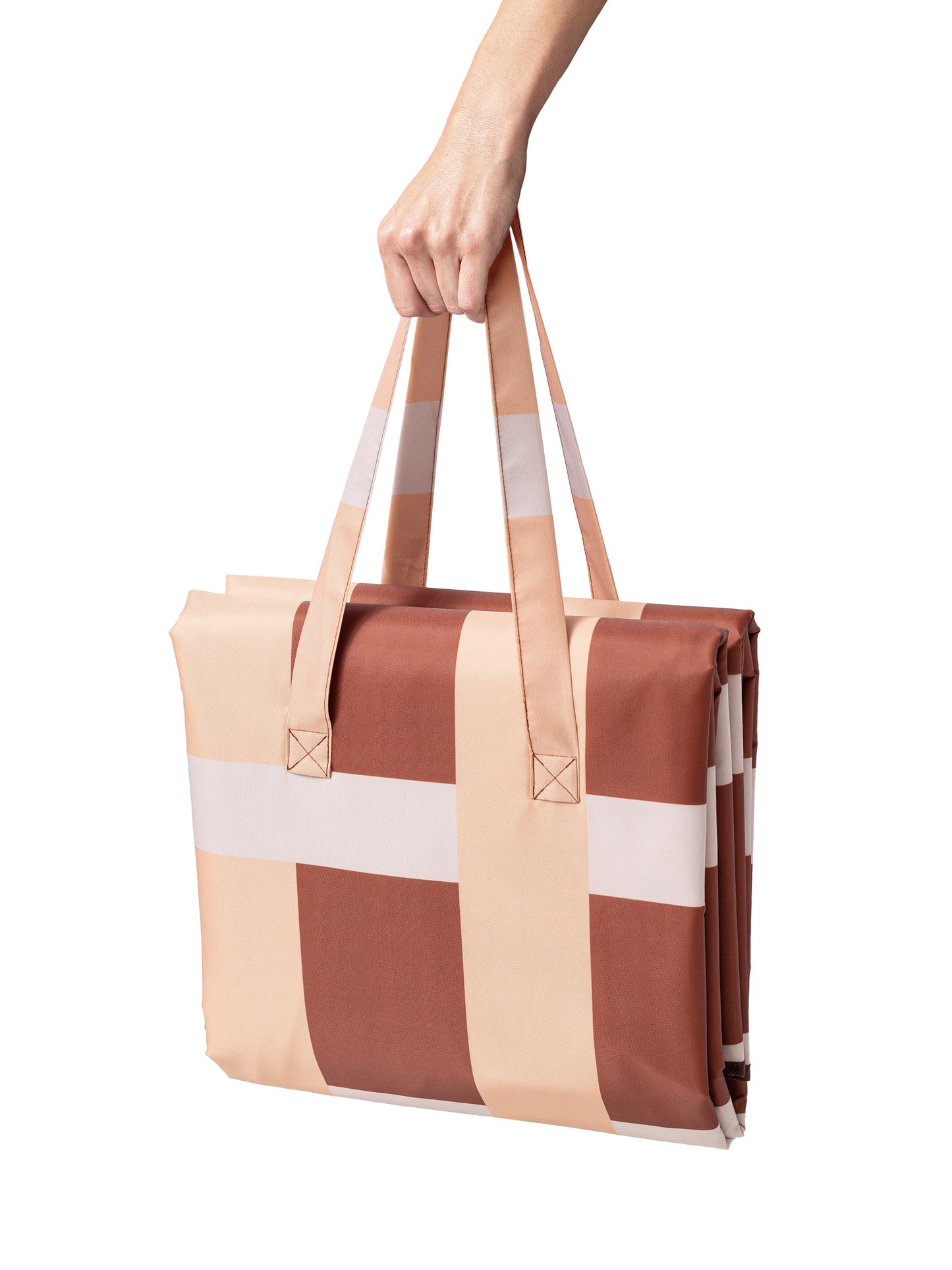 Brisa Tan Milk and Umber Beach Mat