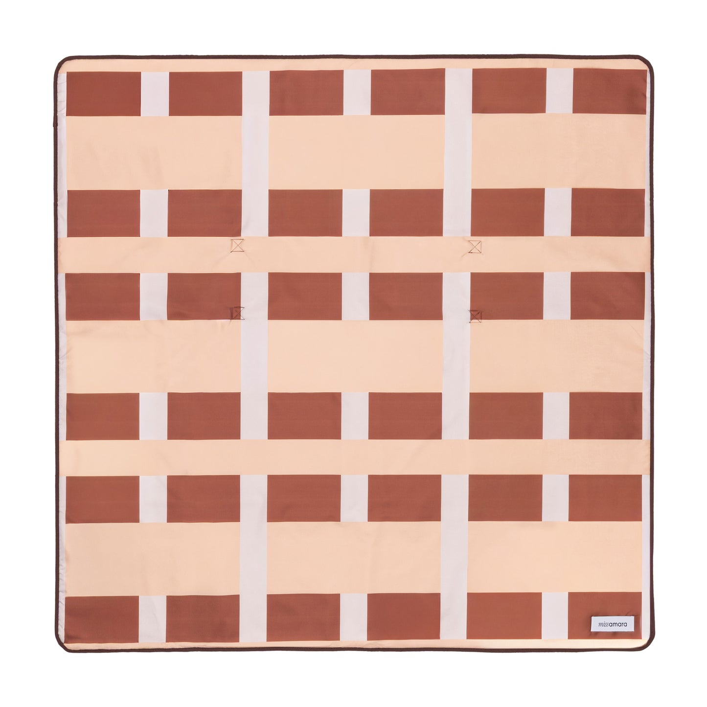 Brisa Tan Milk and Umber Beach Mat
