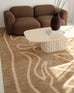 Bruna Brown Hand Drawn Washable Rug