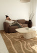 Bruna Brown Hand Drawn Washable Rug