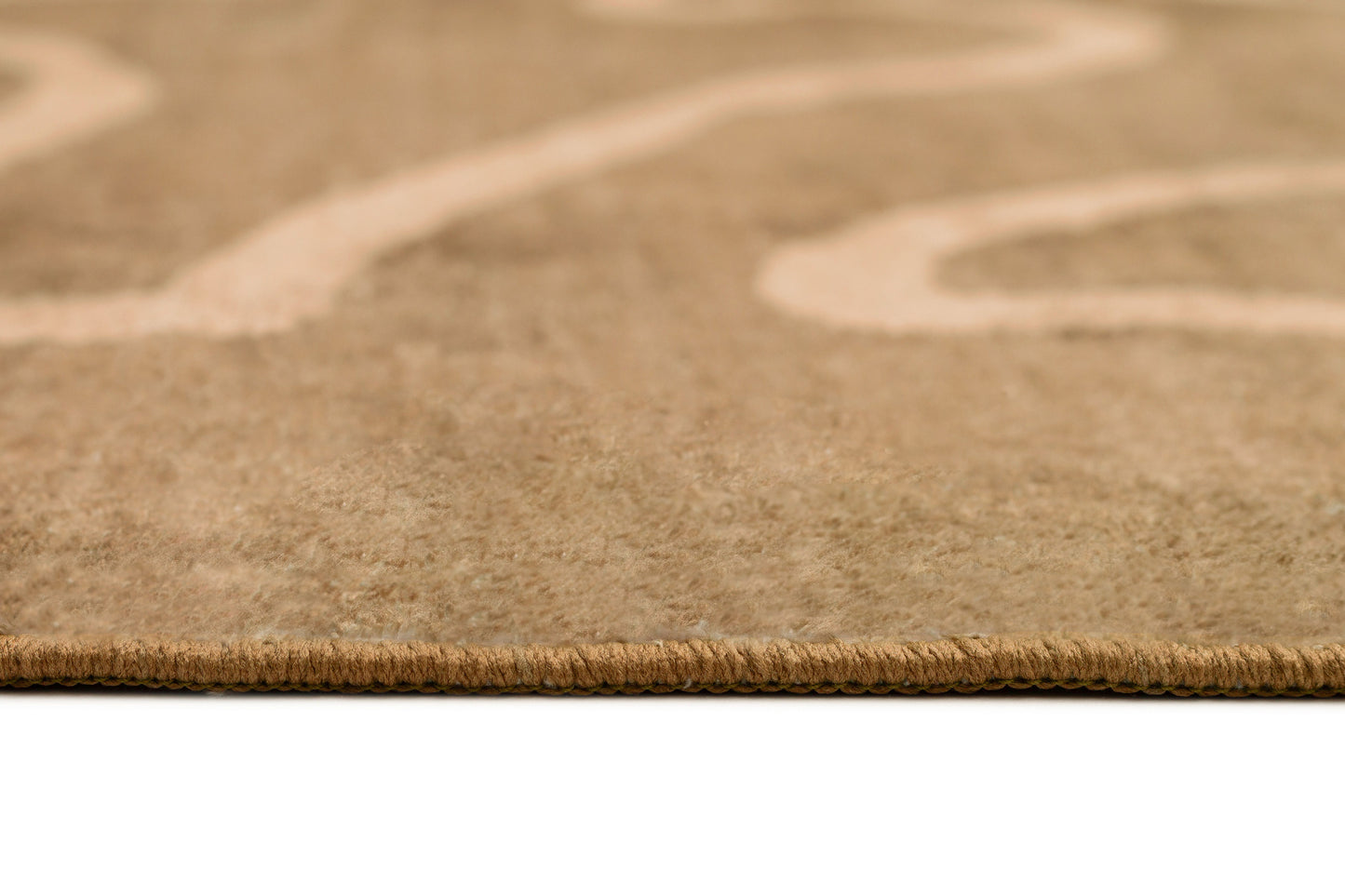 Bruna Brown Hand Drawn Washable Rug