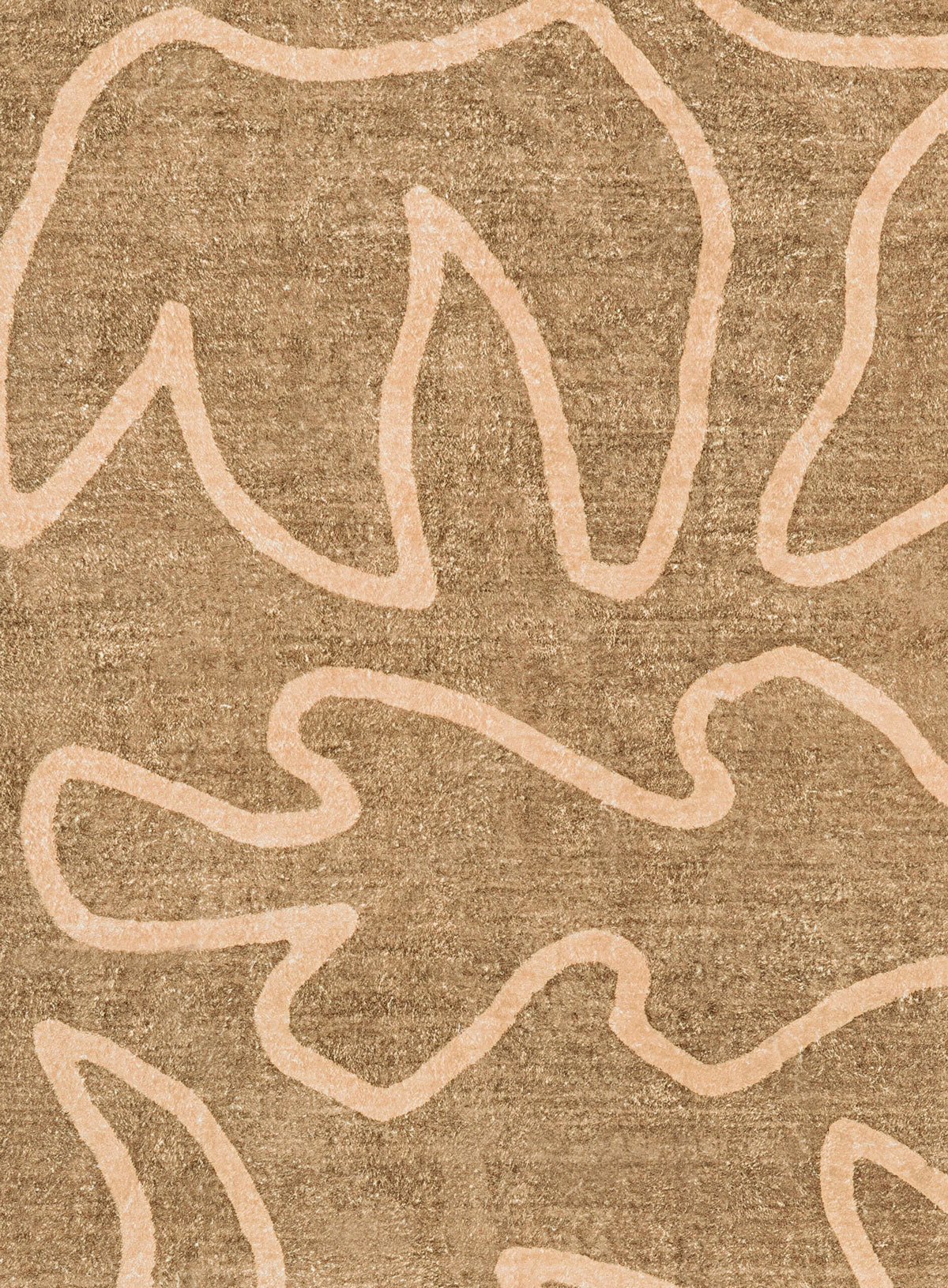 Bruna Brown Hand Drawn Washable Rug