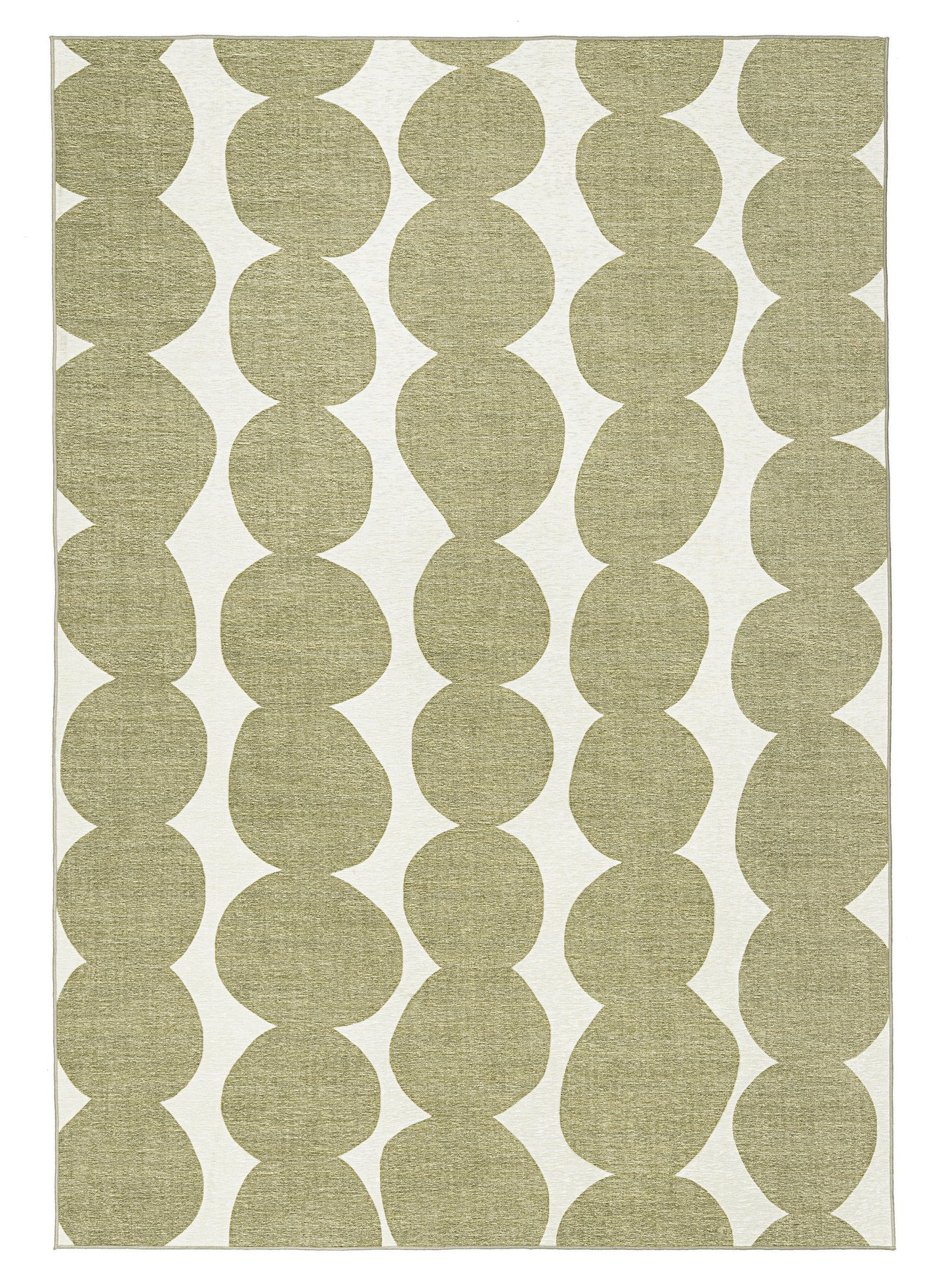 Brynne Green Ivory Indoor Outdoor Washable Rug