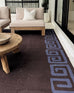 Callista Deep Chocolate and Vivid Blue Geometric Indoor Outdoor Rug