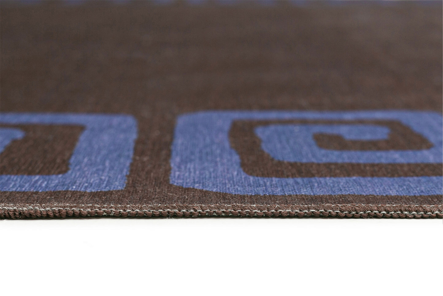 Callista Deep Chocolate and Vivid Blue Geometric Indoor Outdoor Rug