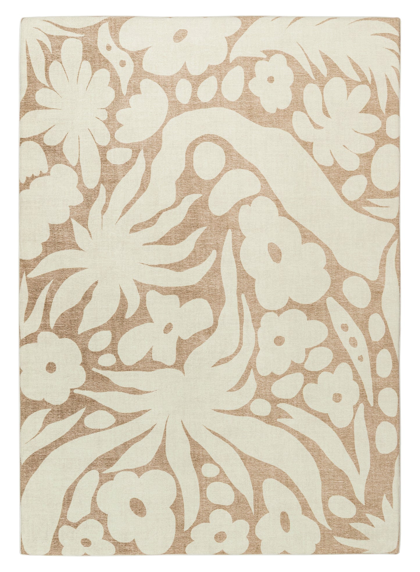 Calo Beige and Brown Floral Rollie Pollie Playmat