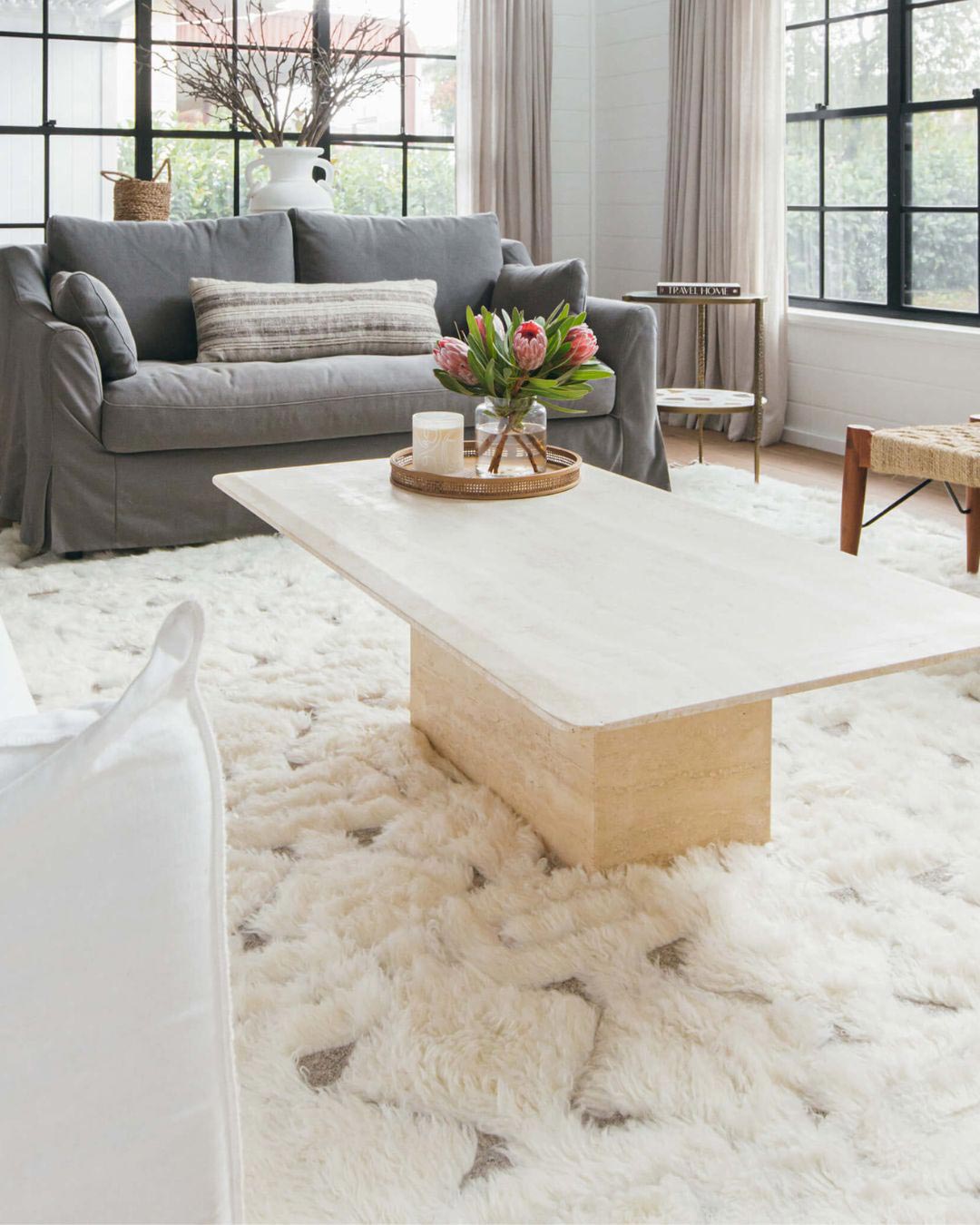 Camilla Tribal Pattern Berber Wool Shag Rug