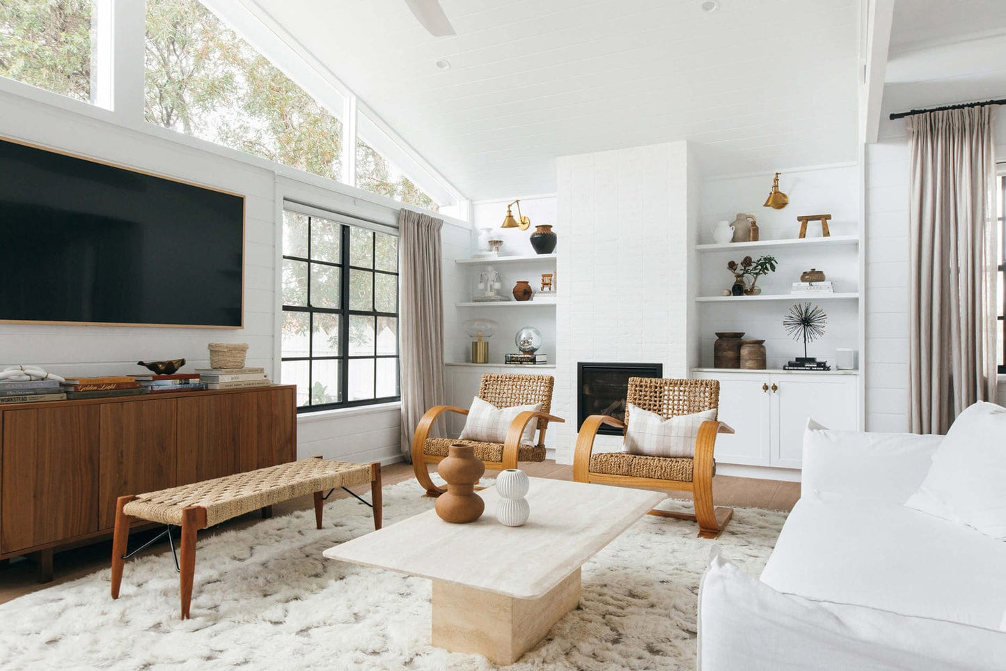 Camilla Tribal Pattern Berber Wool Shag Rug