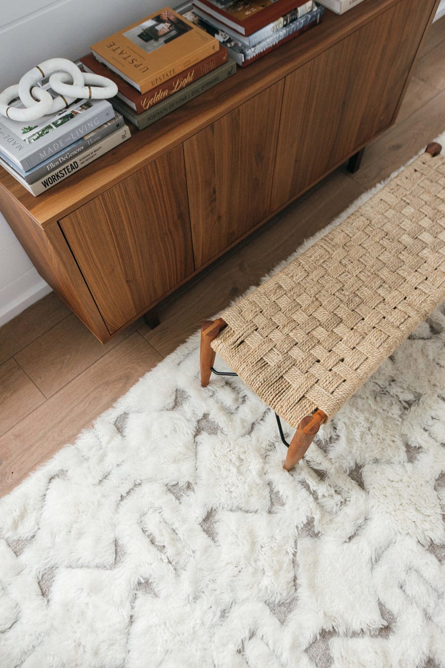 Camilla Tribal Pattern Berber Wool Shag Rug