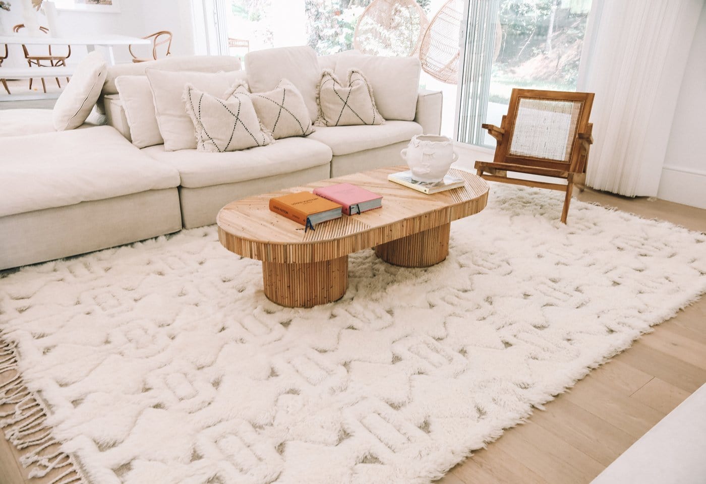 Camilla Tribal Pattern Berber Wool Shag Rug