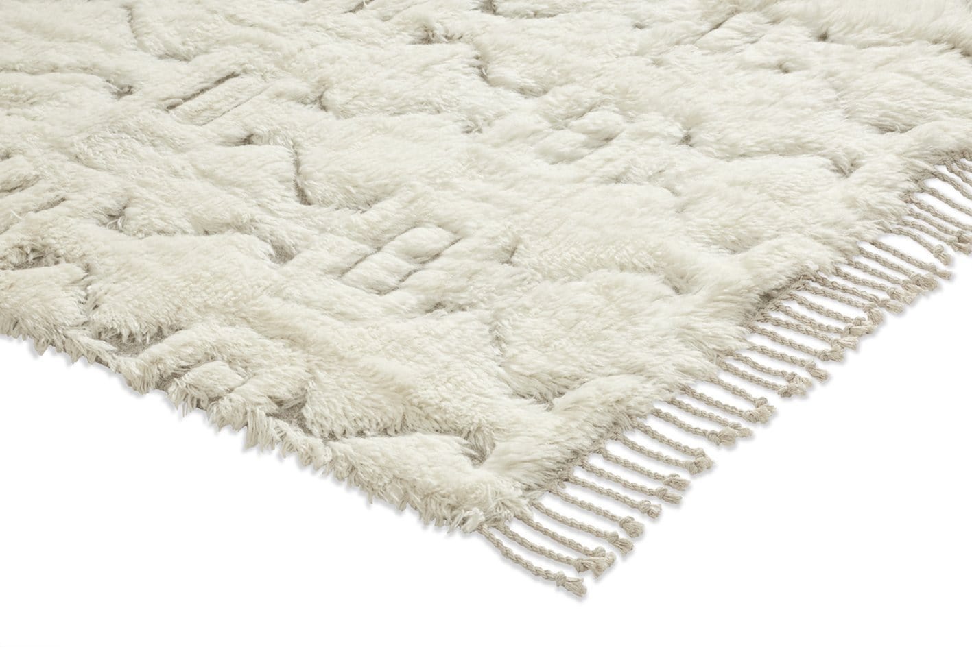 Camilla Tribal Pattern Berber Wool Shag Rug