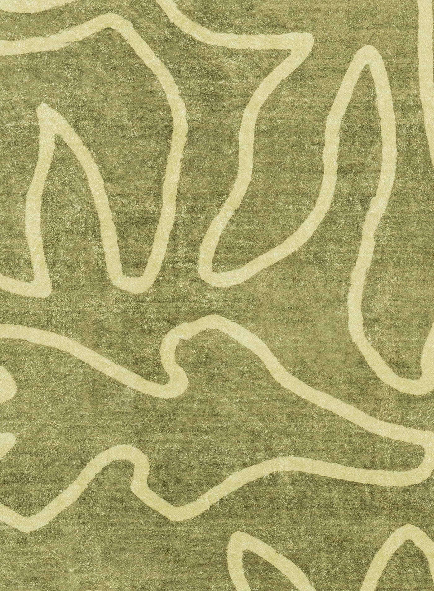 Canali Green Hand Drawn Washable Rug