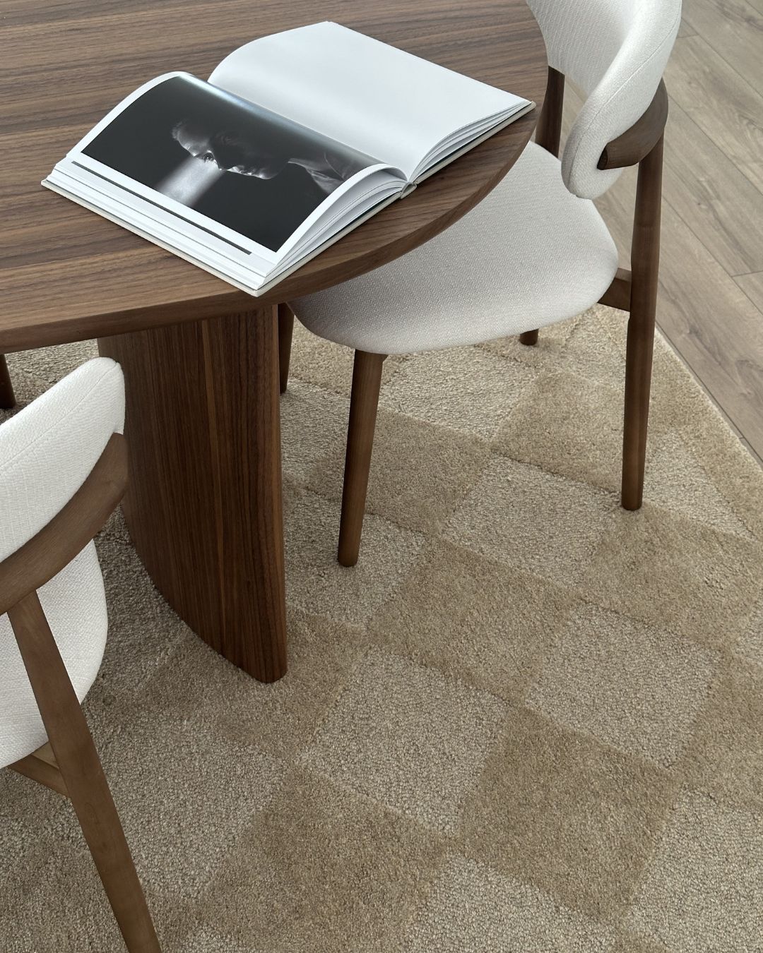 Canaya Beige Diamond Hand-Tufted Rug