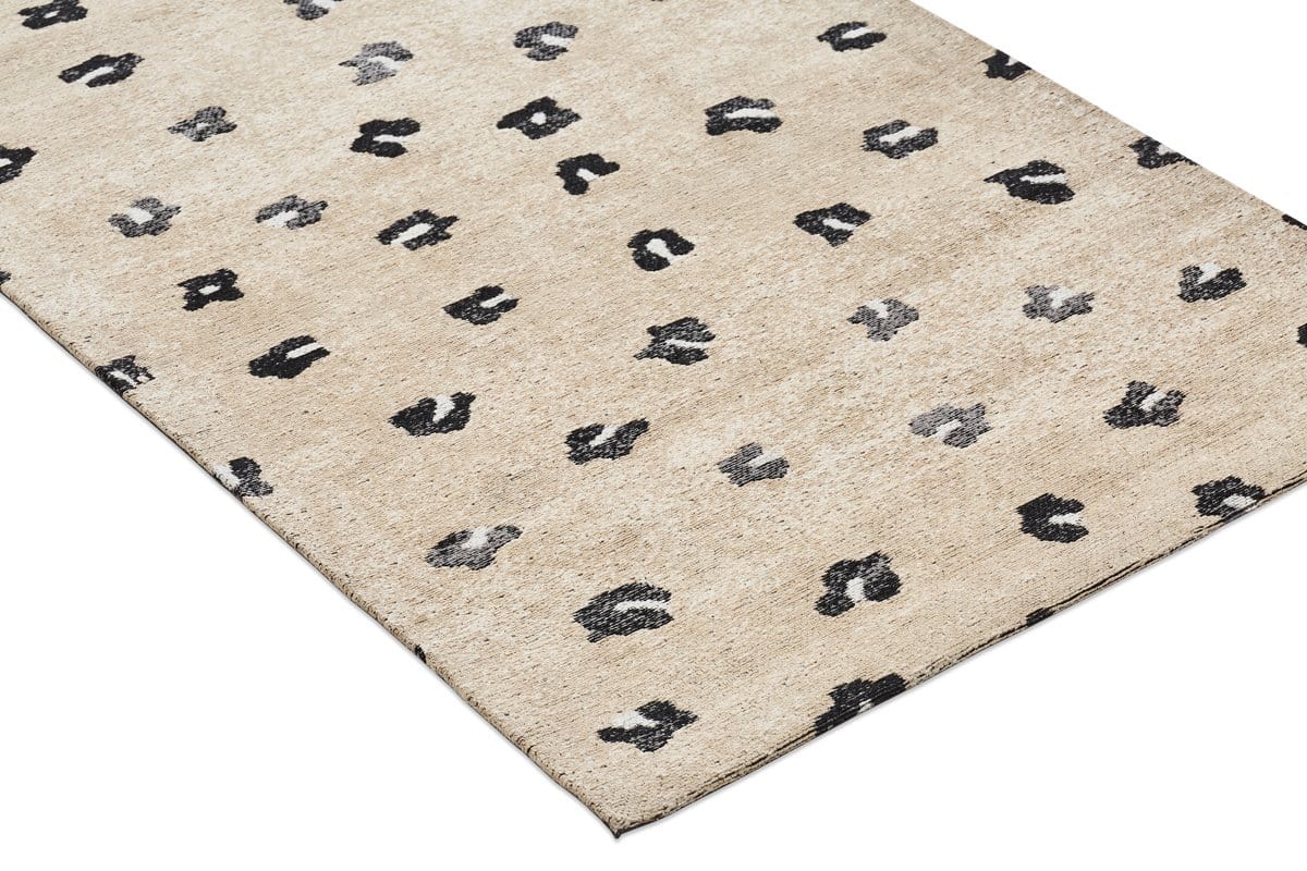 Candice Beige Leopard Pattern Runner Rug