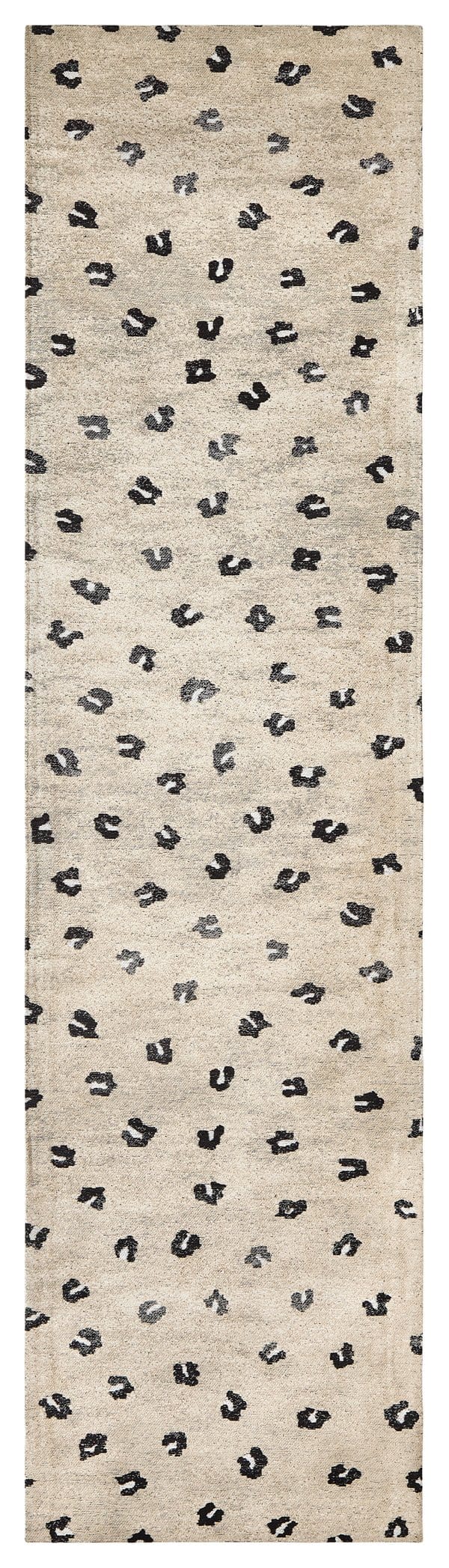 Candice Beige Leopard Pattern Runner Rug