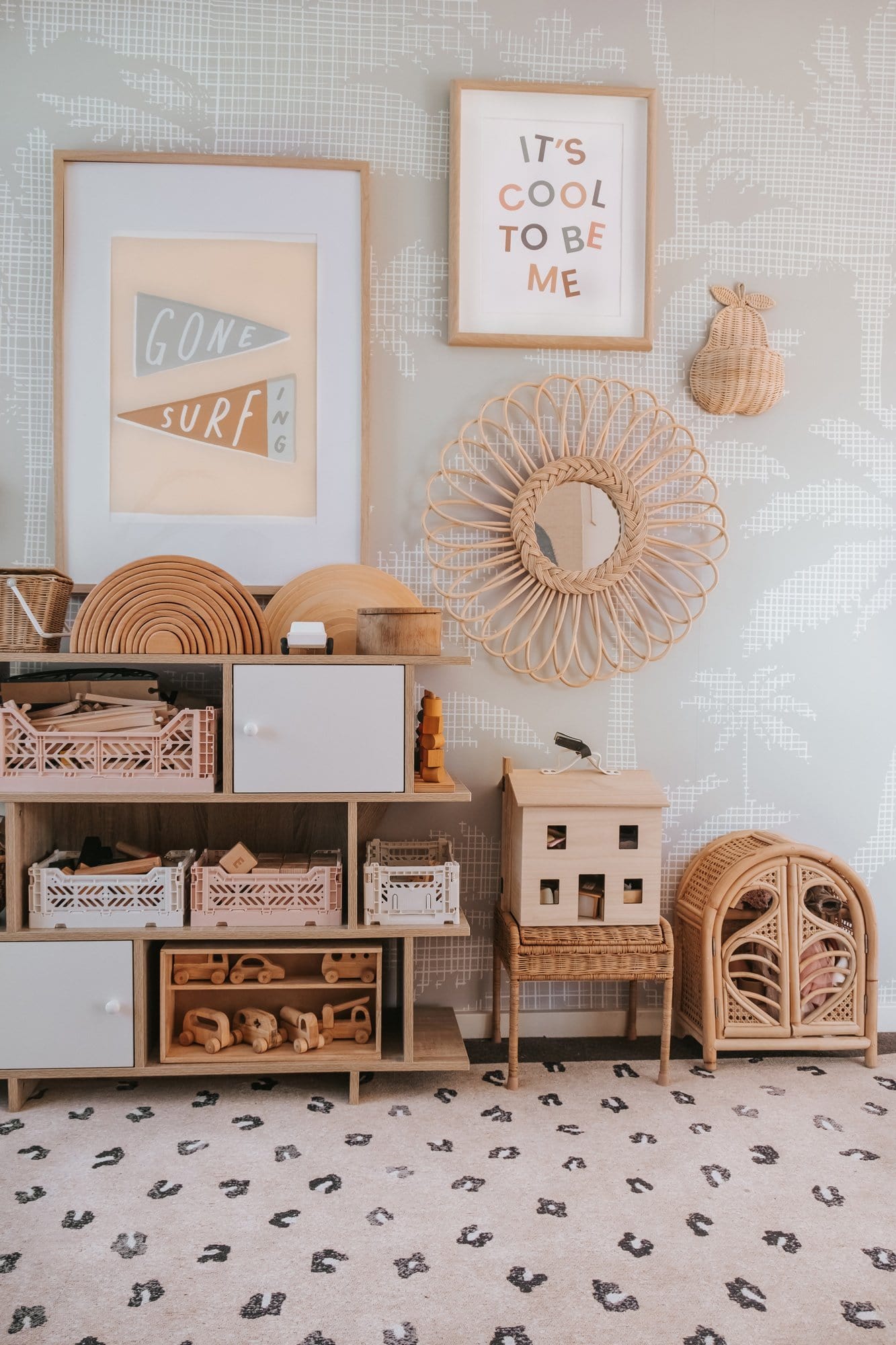 Candice Beige Leopard Animal Pattern Rug