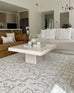 Capella Ivory Grey Medallion Tufted Wool Rug