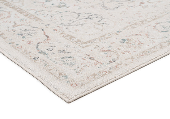 Caribou Cream and Pink Traditional Rug