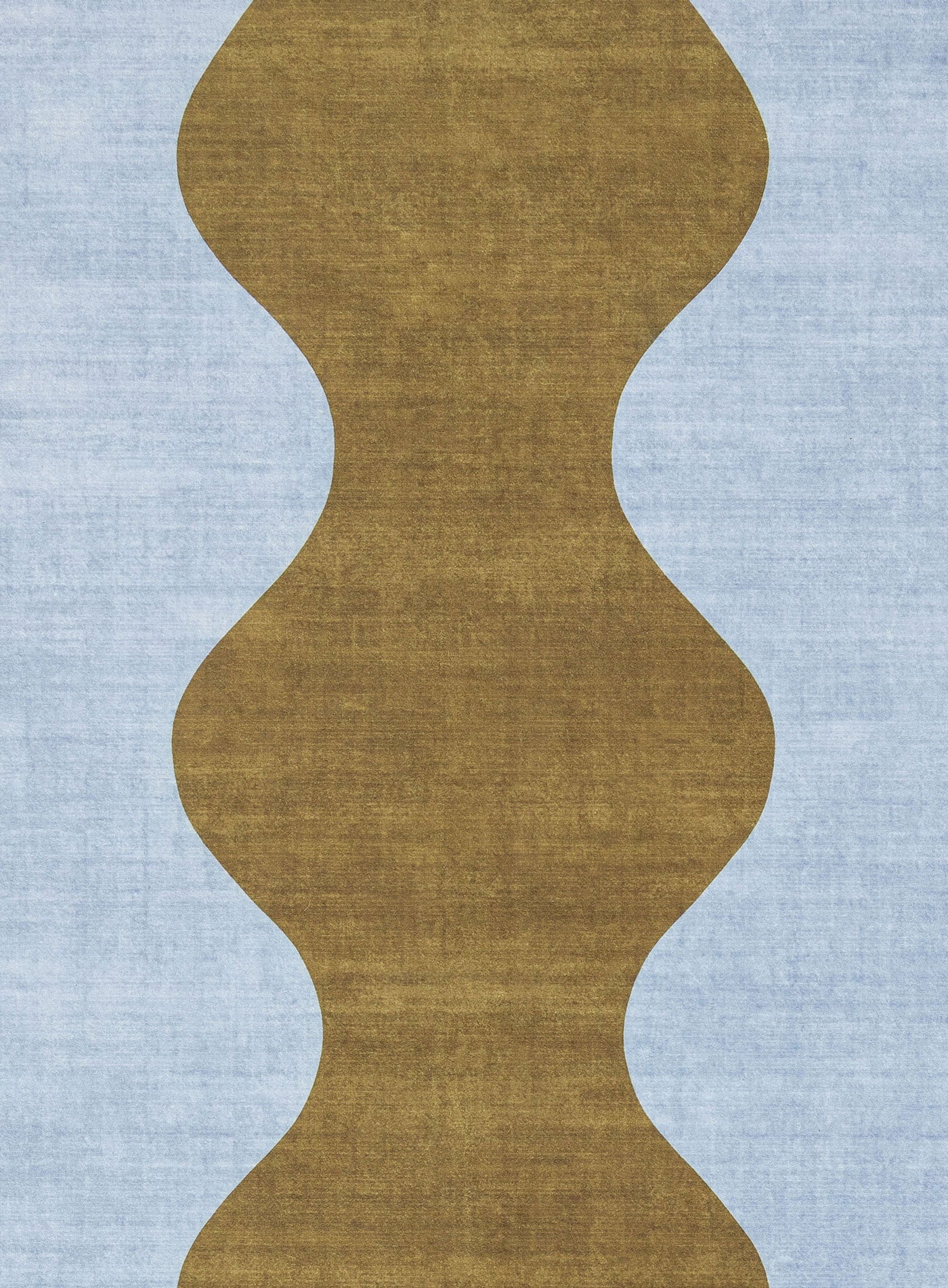 Carmona Olive and Blue Wave Washable Rug