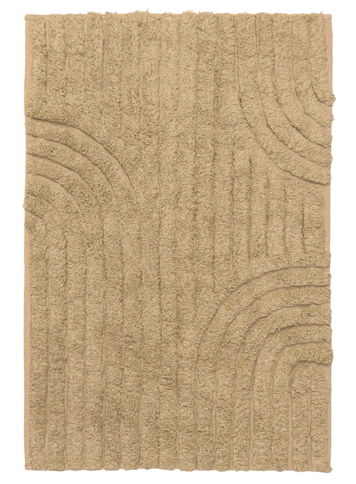 Cassia Beige Arch Cotton Bath Mat