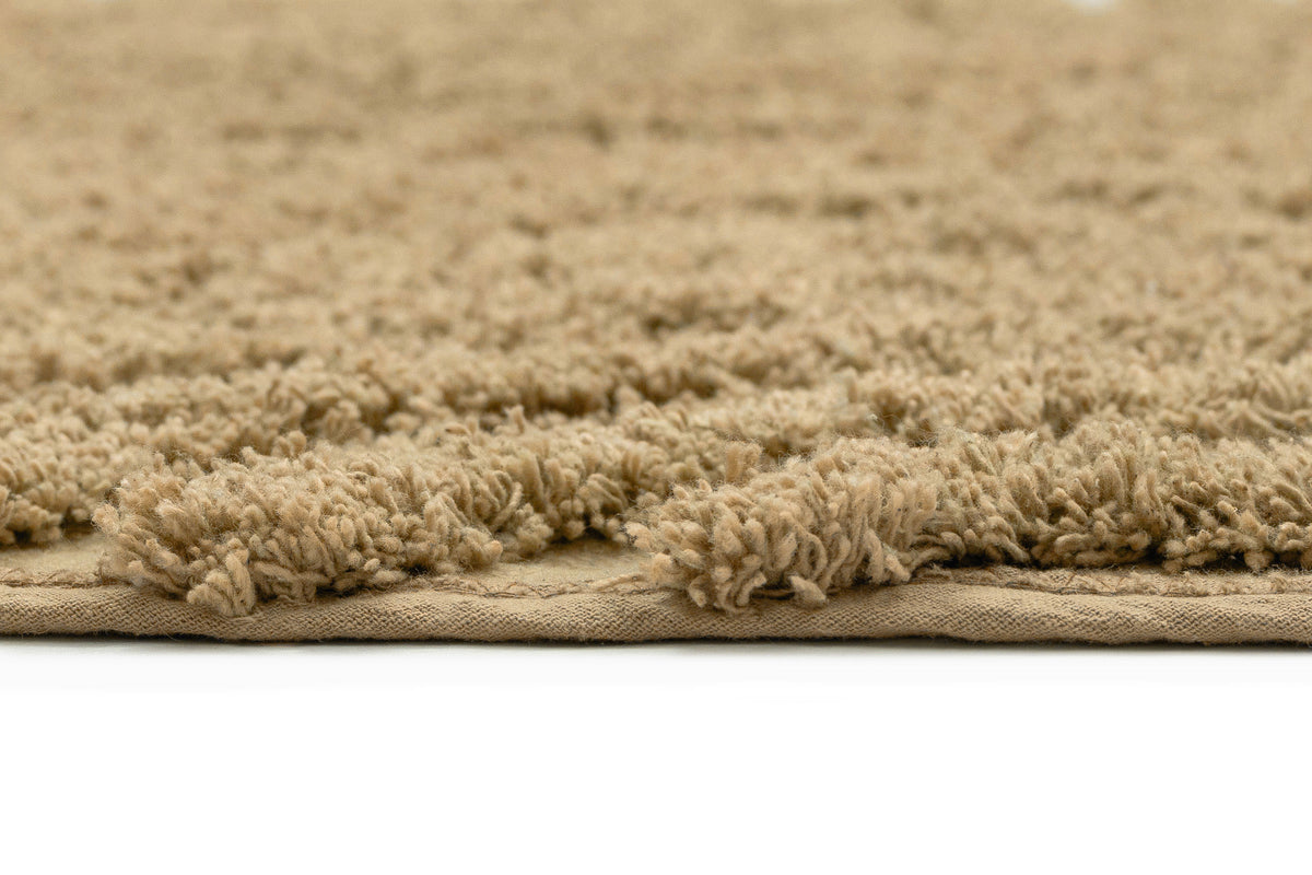 Cassia Beige Arch Cotton Bath Mat