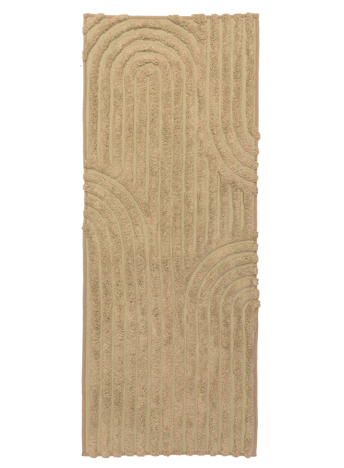 Cassia Beige Arch Cotton Bath Mat