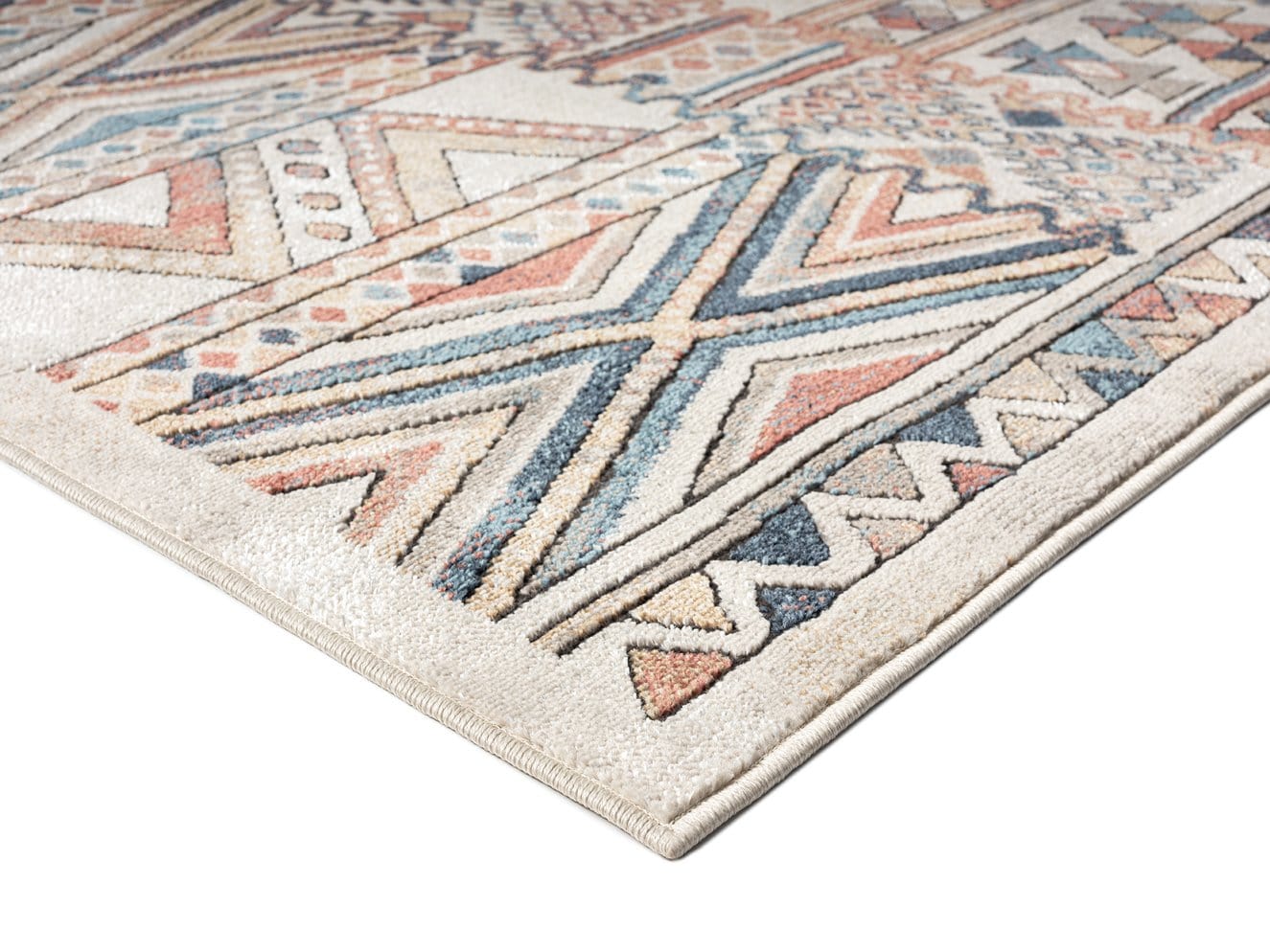 Cassie Orange And Blue Multi Colour Tribal Rug