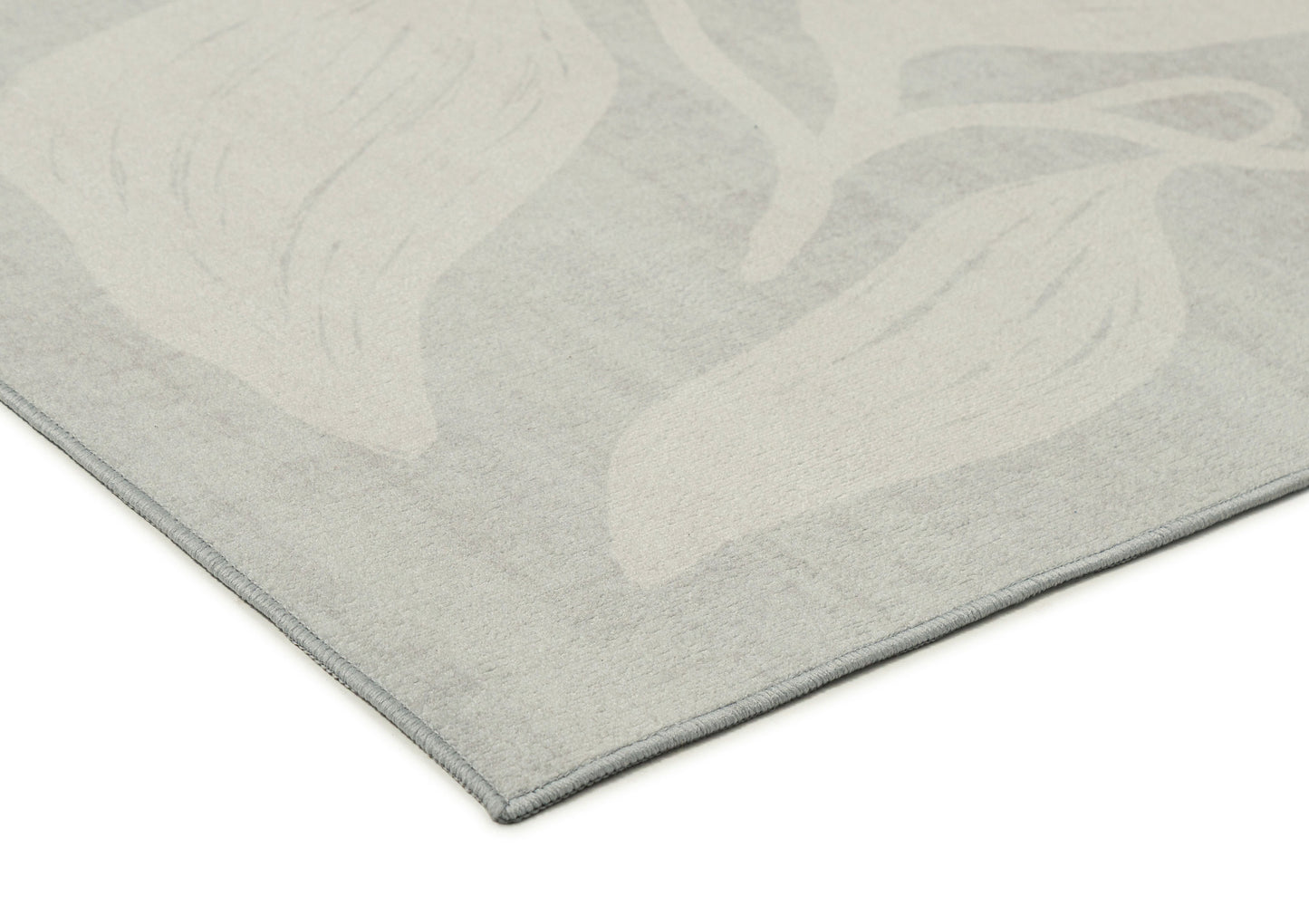 Cattleya Grey Botanical Washable Rug