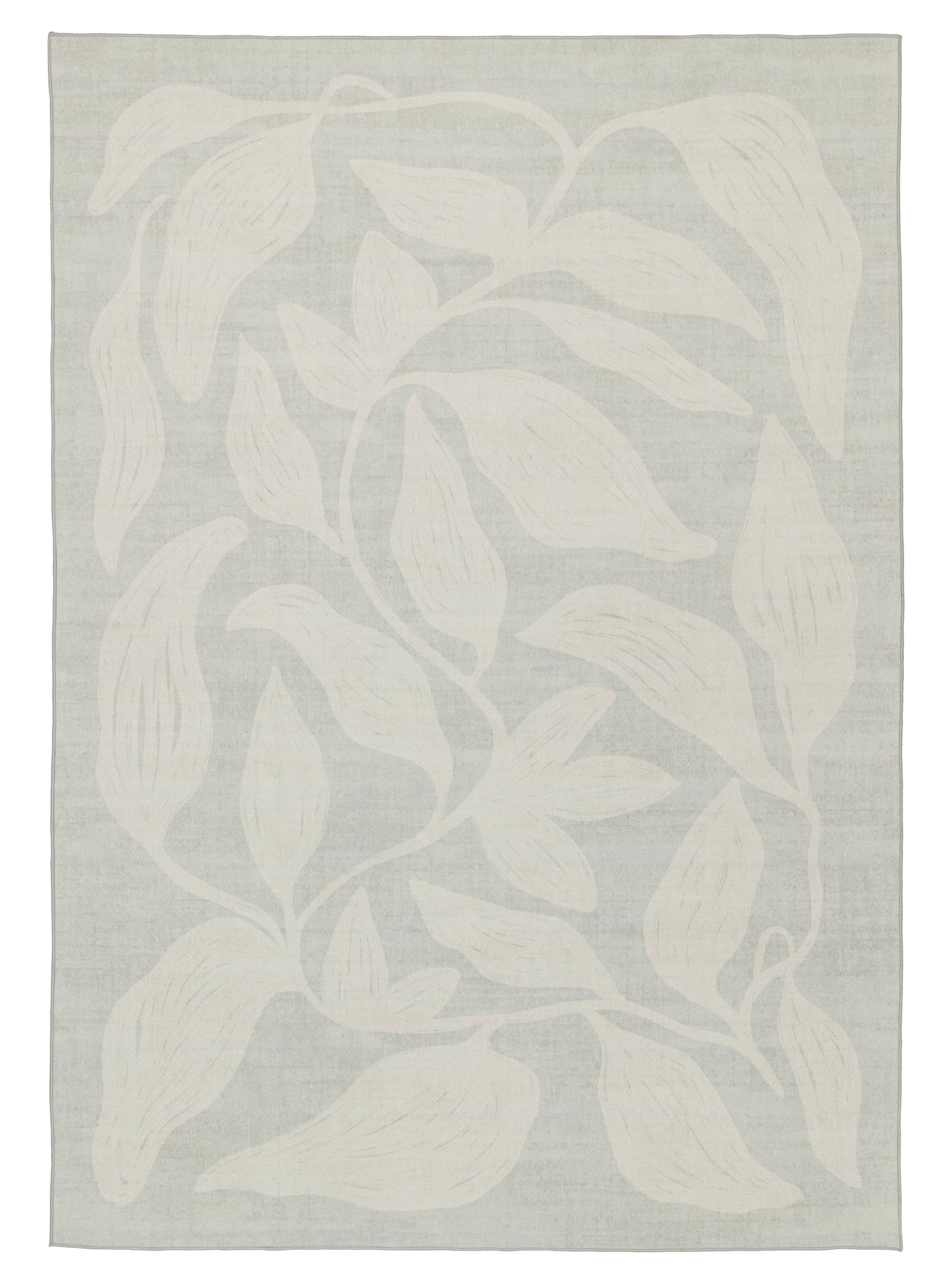 Cattleya Grey Botanical Washable Rug