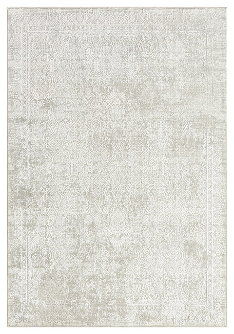 Cecilia Grey and Ivory Distressed Floral Rug *NO RETURNS UNLESS FAULTY